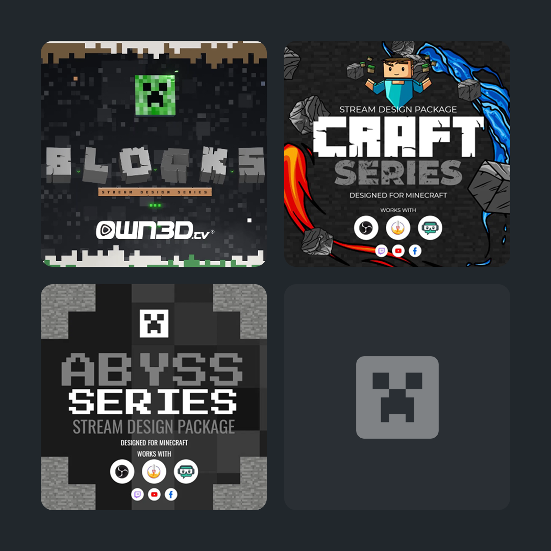 Minecraft Stream Overlays Collection