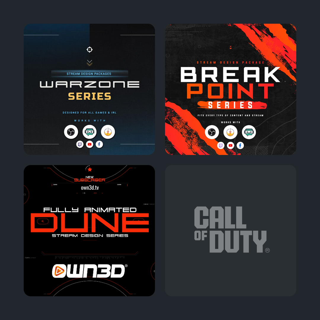 Call of Duty Stream Overlays Collection