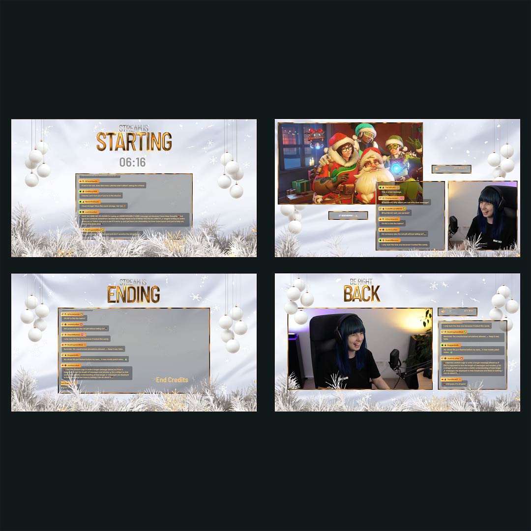 Christmas Animated Stream Overlay – Winter Gleam