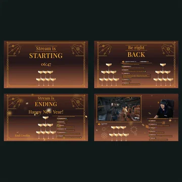 New Year Animated Stream Overlay - Celebration