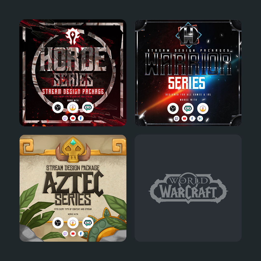 World of Warcraft Stream Overlays Collection