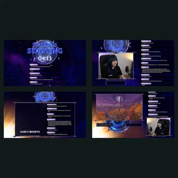 World of Warcraft Midnight Animated Stream Overlay – Netherglow