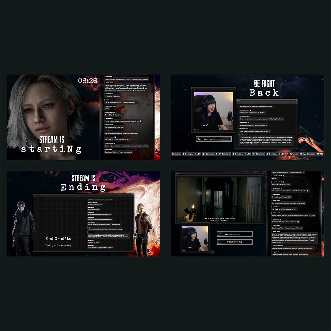 Resident Evil Requiem Animated Stream Overlay – Dirgeveil