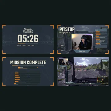 Truck Simulator Animated Stream Overlay – Logistica