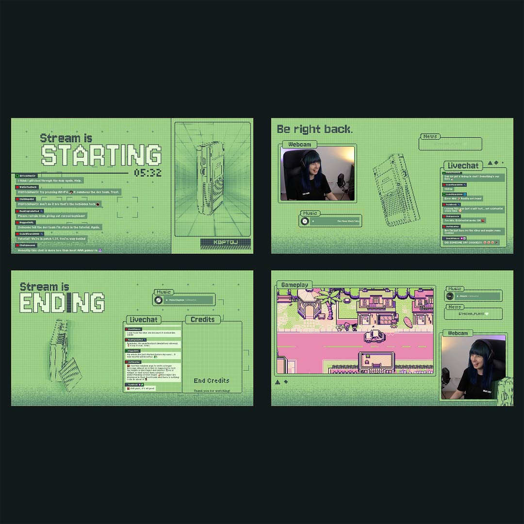 Retro Games Animated Stream Overlay – DotMatrix