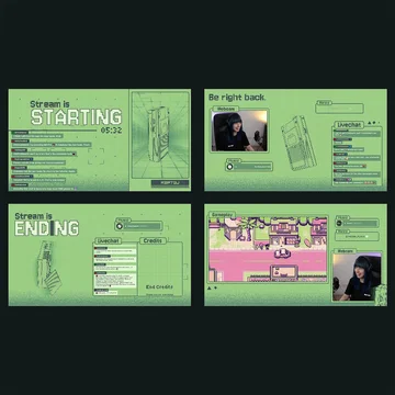 Retro Games Animated Stream Overlay – DotMatrix