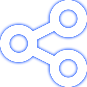 Neon Blue - Alert Icon Share